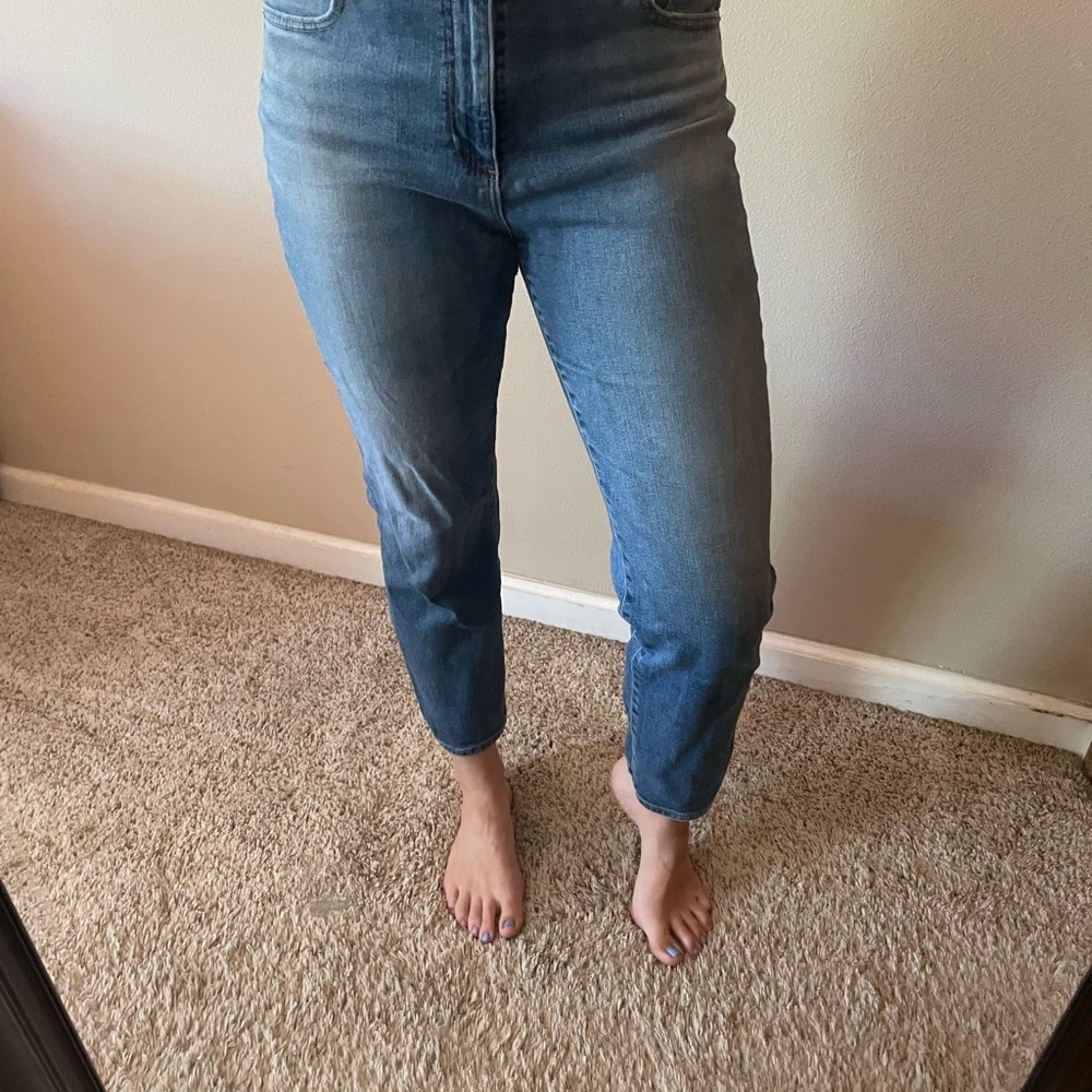 Ag Adriano Goldschmied Blue Cropped Ankle Jeans